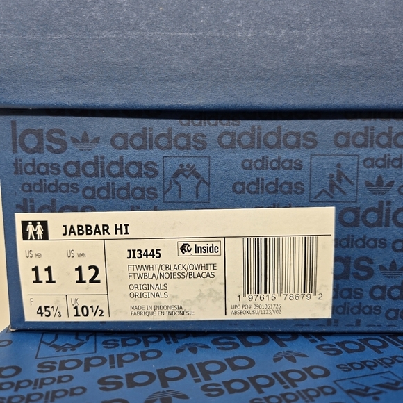 New Adidas Jabbar High \'White Black\' Men\'s Basketball Sneaker Shoes Size 11 main image 7